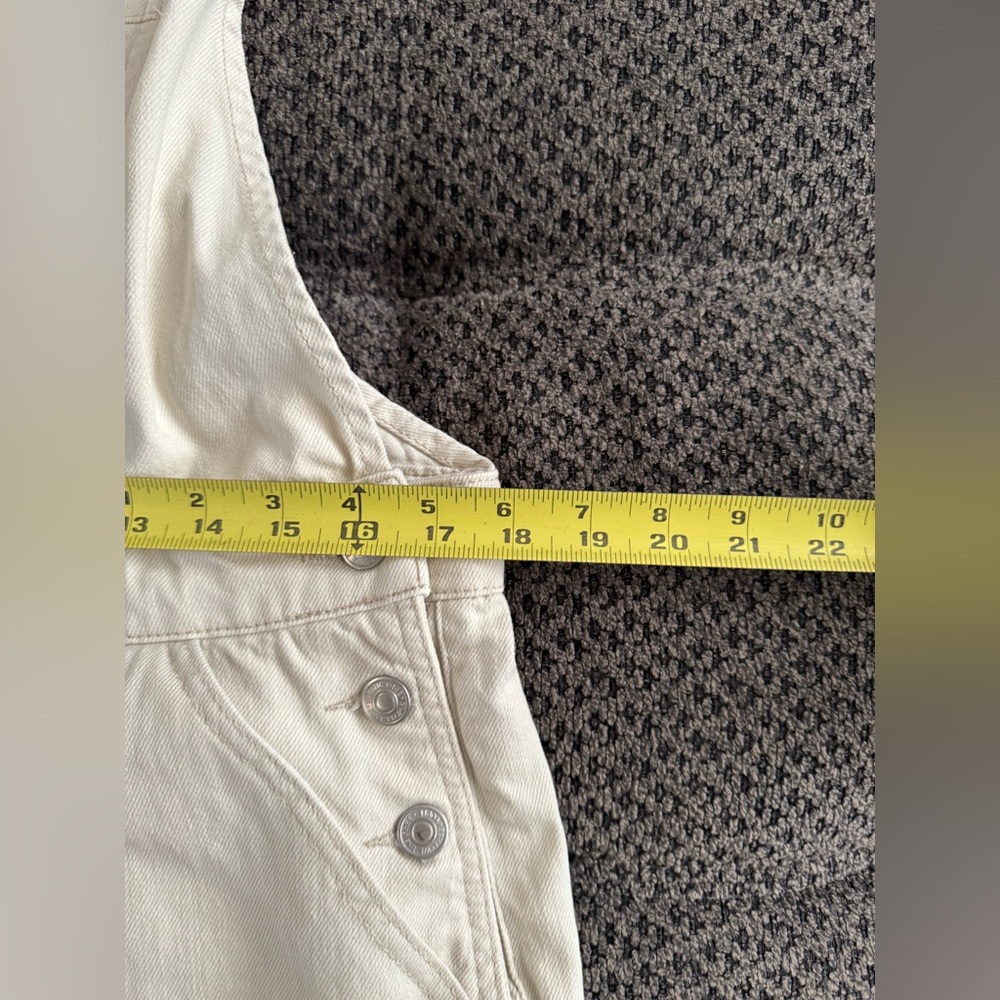 We the Free People Peace Sign Ziggy Harmony Overalls in White Medium Retail $128 - Picture 12 of 16